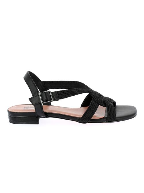 sandalo da donna in raffia nera BIBI LOU | 853X